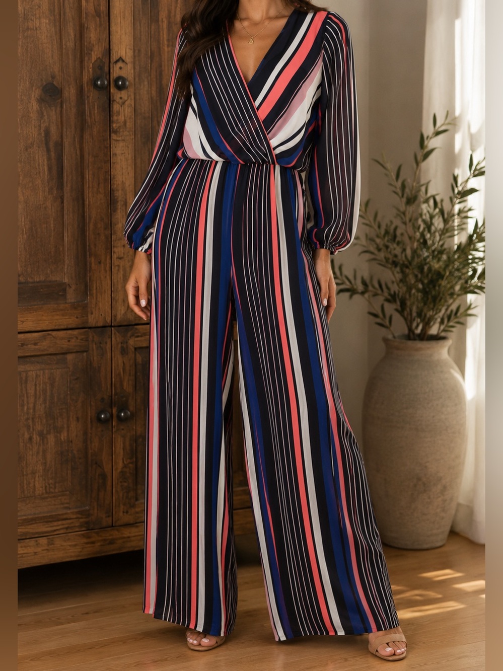 Express colorful striped jumpsuit size XS & fit small too NWT